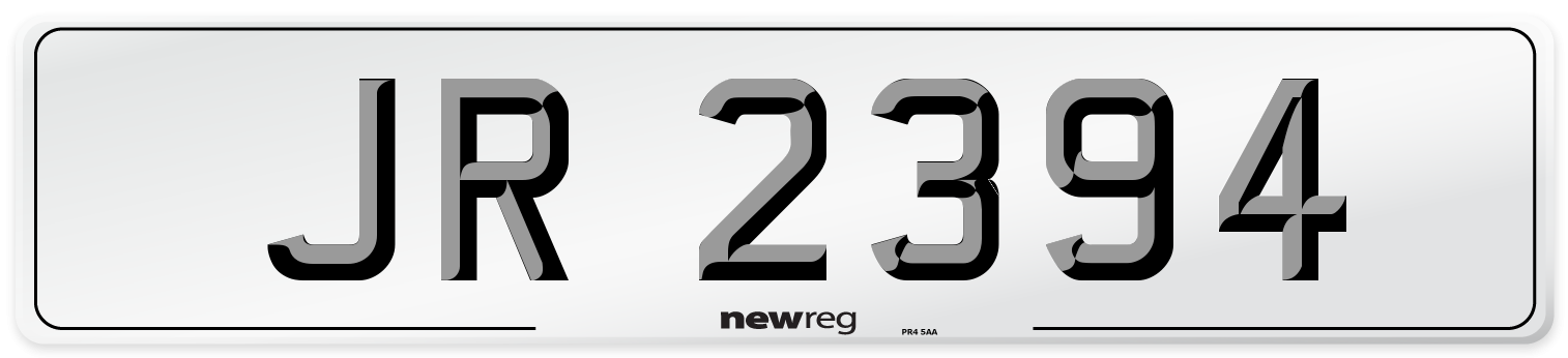 JR 2394 Number Plate from New Reg